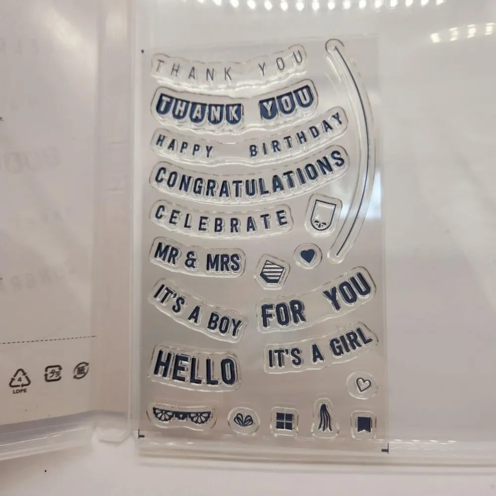 Stampin Up  Any Occasion Cling Stamp Set Unmounted Wedding Baby Shower Birthday